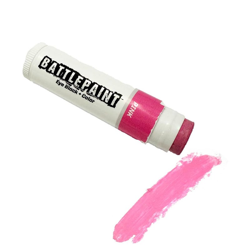 EyeBlack BattlePaint â€“ Bright Colored Under Eye Black Grease for Pro Athletes and Super Fans â€“ Baseball, Softball, Football â€“ 1 Stick â€“ Pink - Image 1